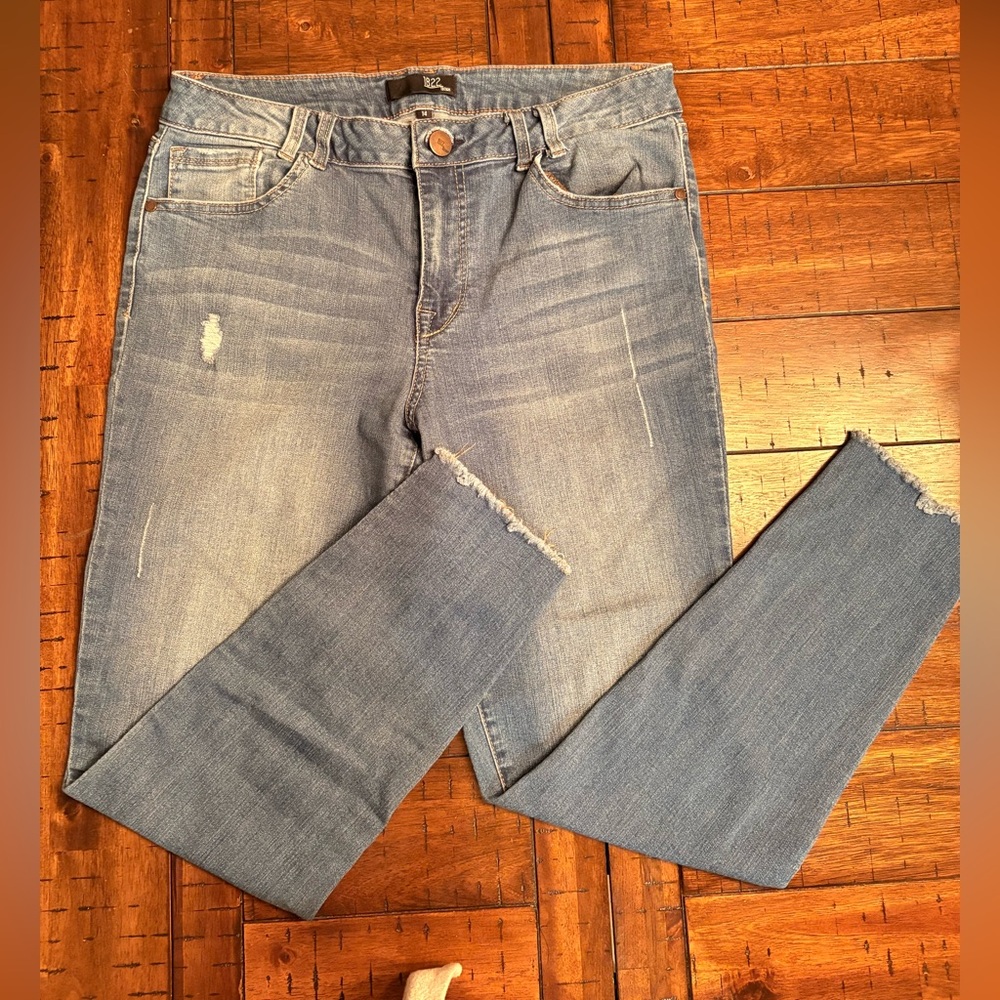 1822 Denim Light Blue Cropped Jeans - Size 14 -